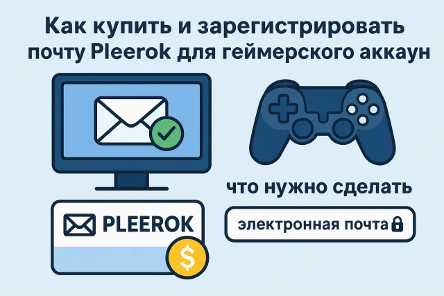 Как купить и зарегистрировать почту Pleerok для геймерского аккаунта